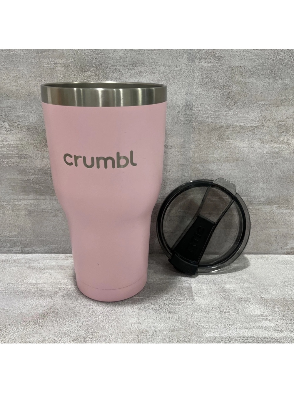 Crumbl Cookies Pink Insulated 30 oz Tumbler Travel Cup with Lid Stainless Steel